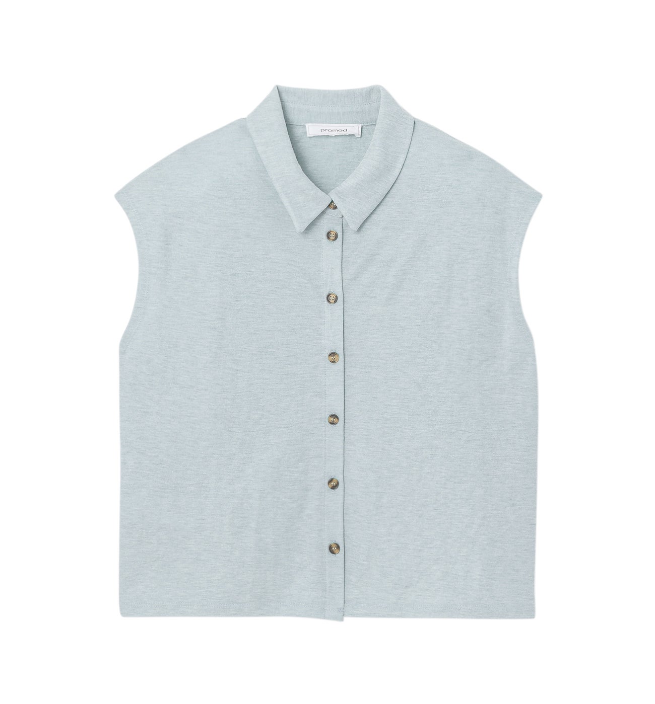Chemise en jersey piqué - Bleu