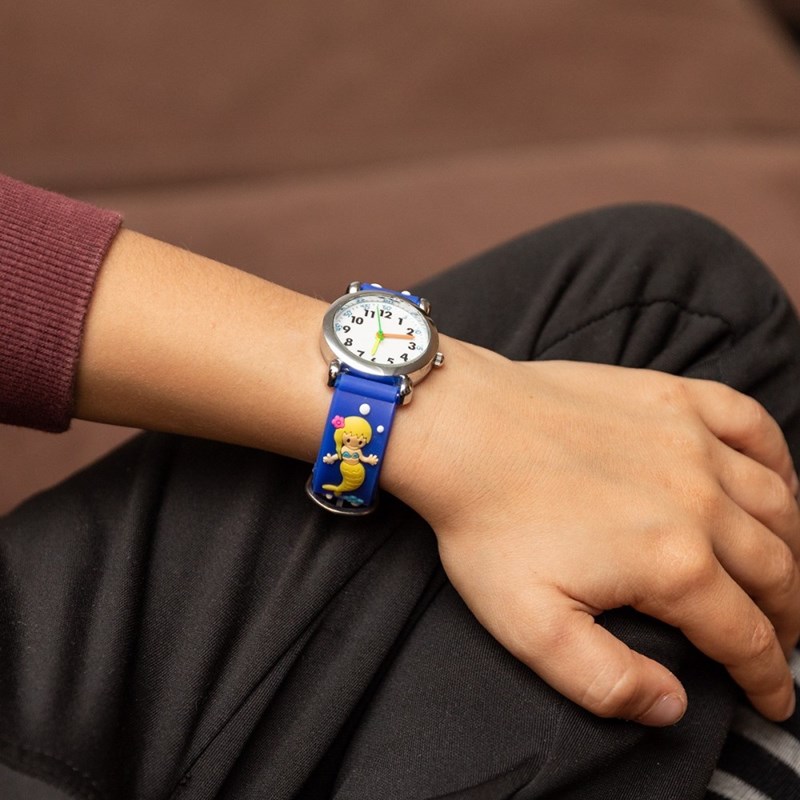 Montre enfant Fille PTITEFILLE bracelet Silicone Bleu