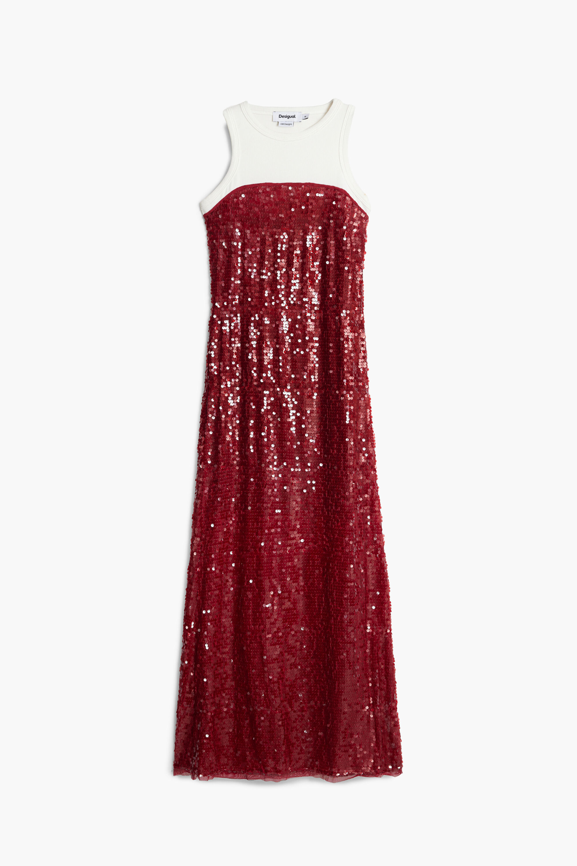 Vestido midi combinado