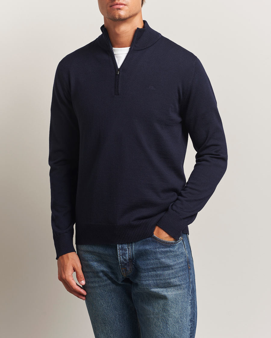 J.Lindeberg Kiyan Merino Half Zip Navy