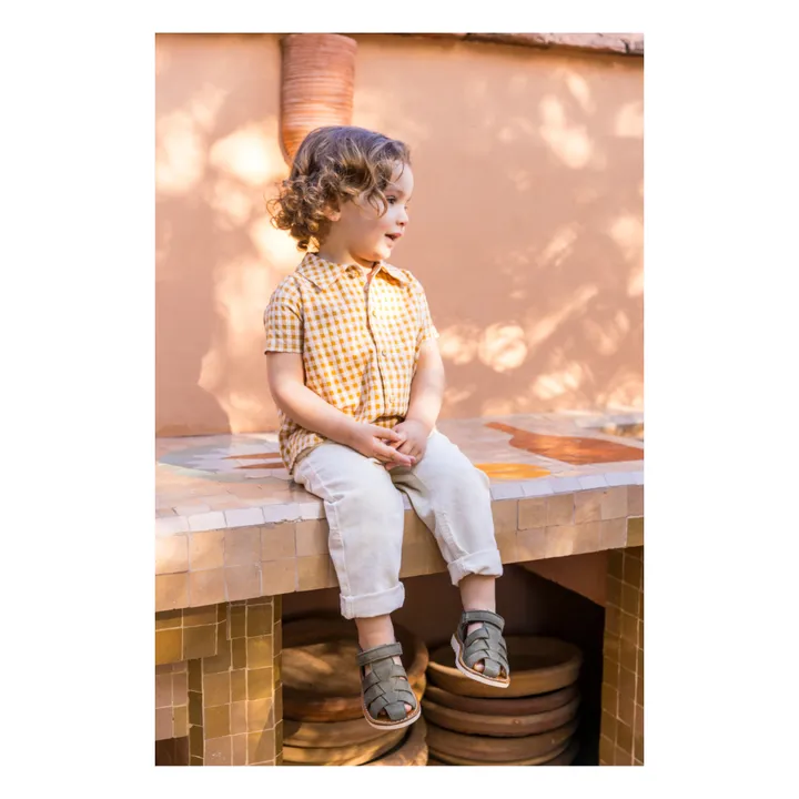 Pom d'Api Sandales Waff Papy | Khaki