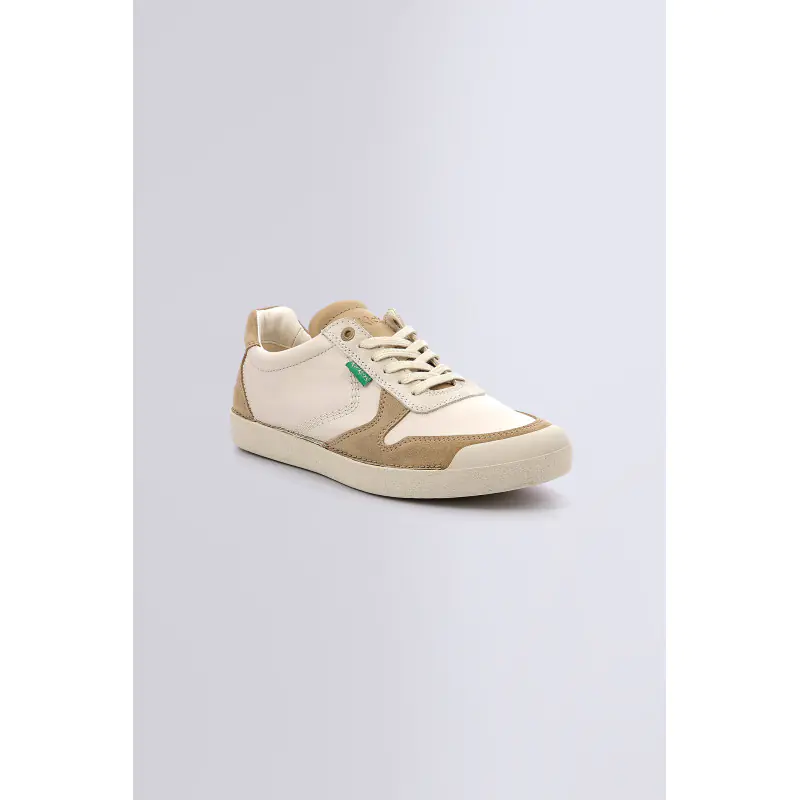 KICK TRECKY BLANC BEIGE CLAIR BASKETS BASSES Cuir Homme