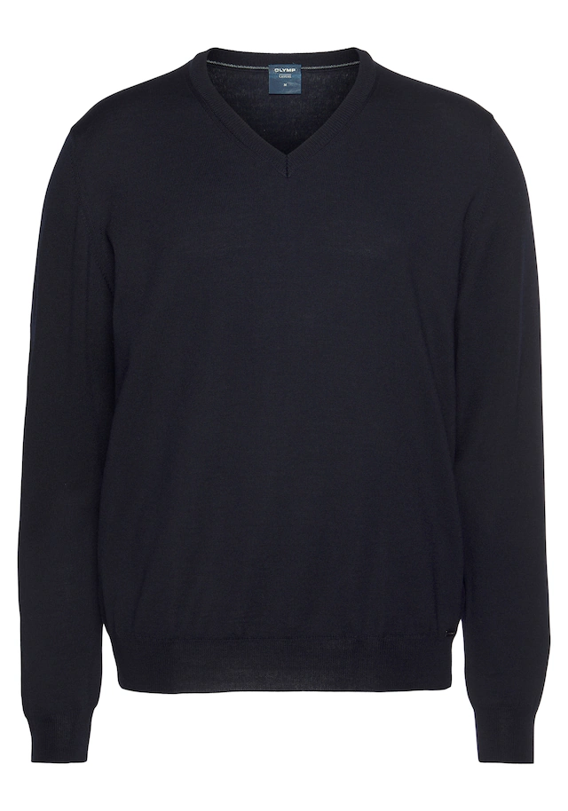 OLYMP V-Ausschnitt-Pullover »OLYMP Strick Casual«, klassischer Strickpullover