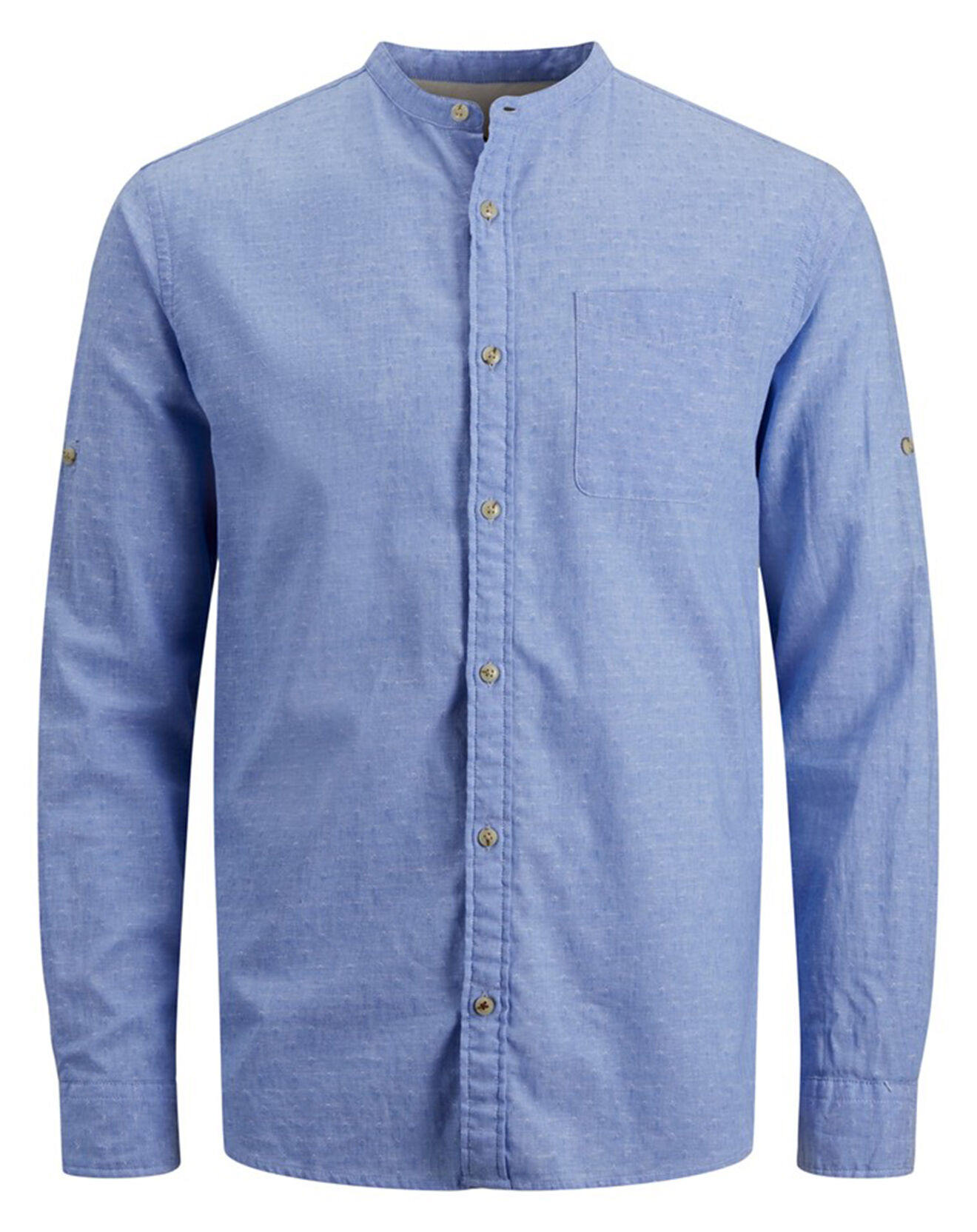 Jack & Jones Chemise en Coton & Lin Jprblusummer bleue