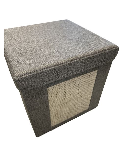 Adori Kattenhuis Met Poef  Moon - Kattenmand - 36.5x36.5x36.5 cm Grijs