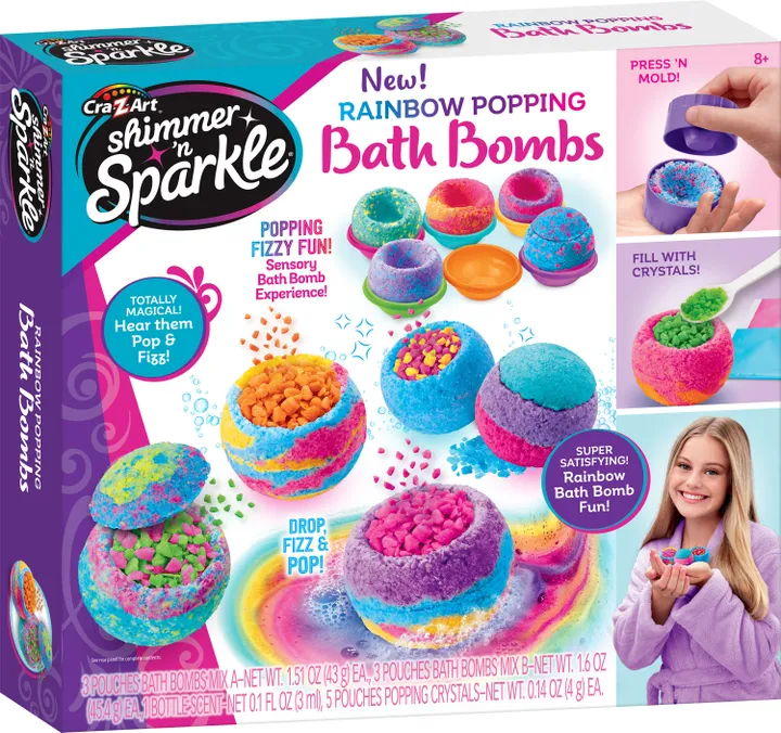 Shimmer N Sparkle Rainbow Popping Bath Bombs