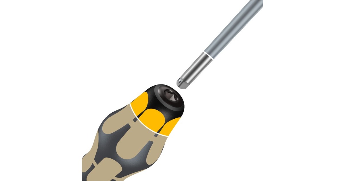 Wera932 S/6 Schroevendraaierset Kraftform + houder  (Zwart/geel, 6‑delig)