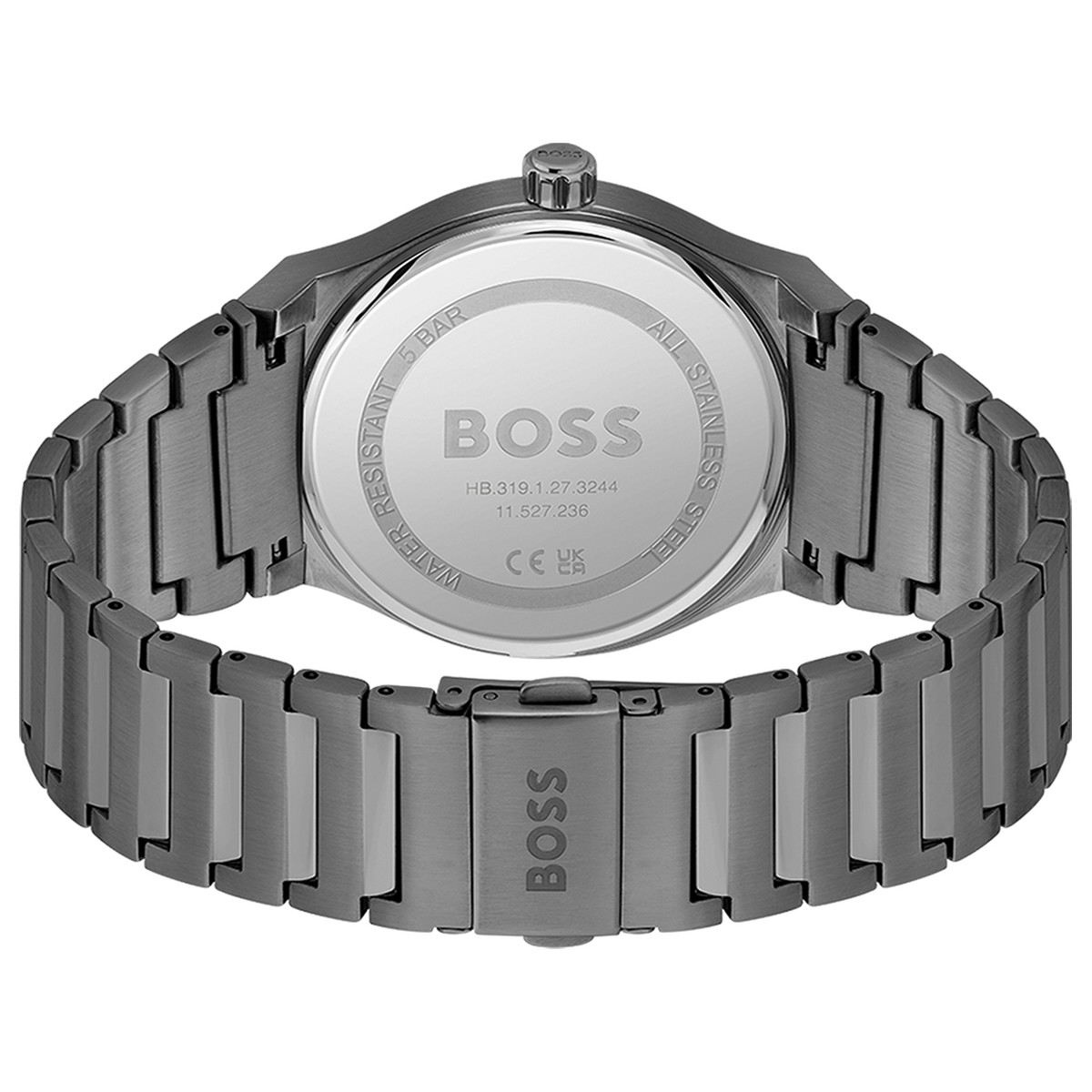 Montre BOSS sport lux homme bracelet acier argent