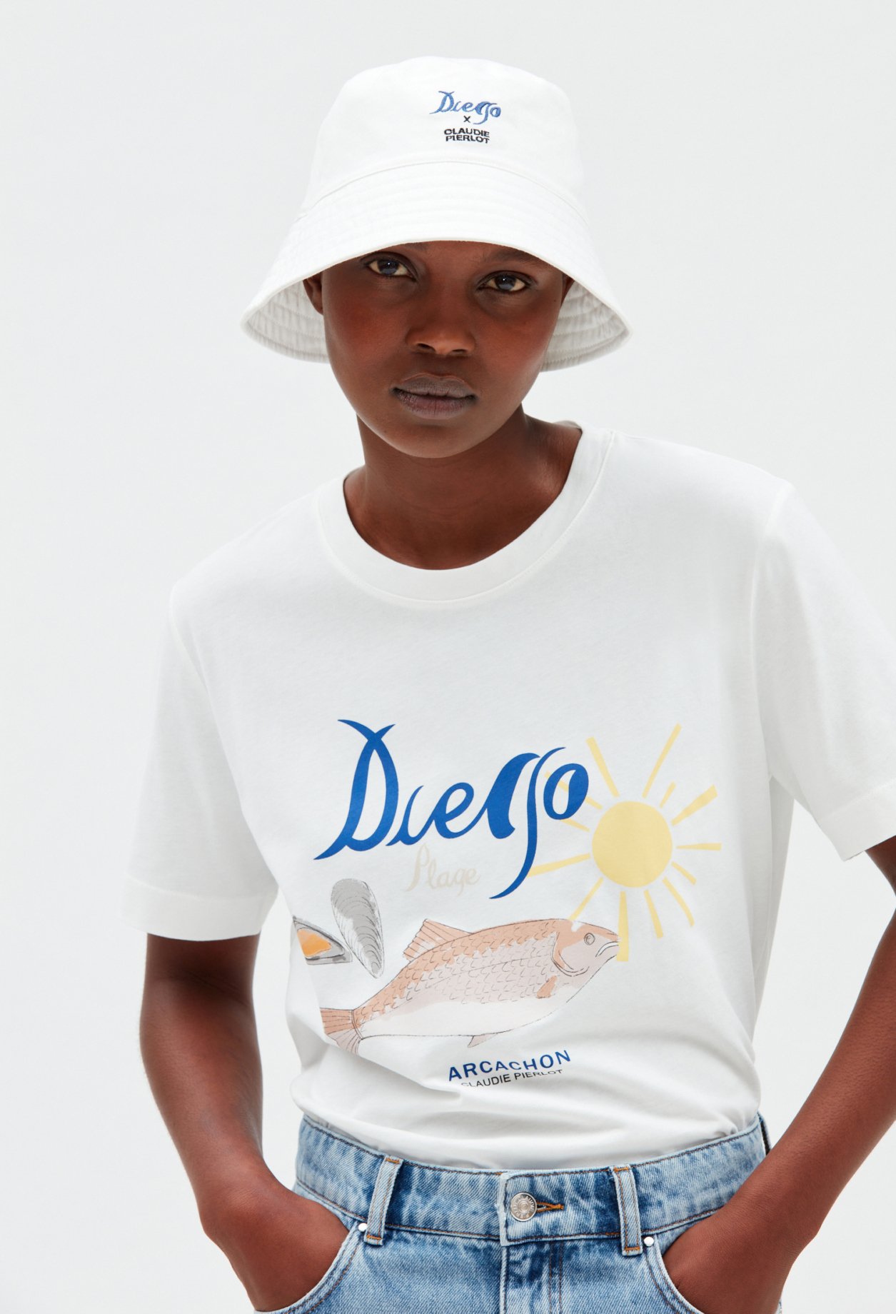 T-shirt Diego Plage ecru