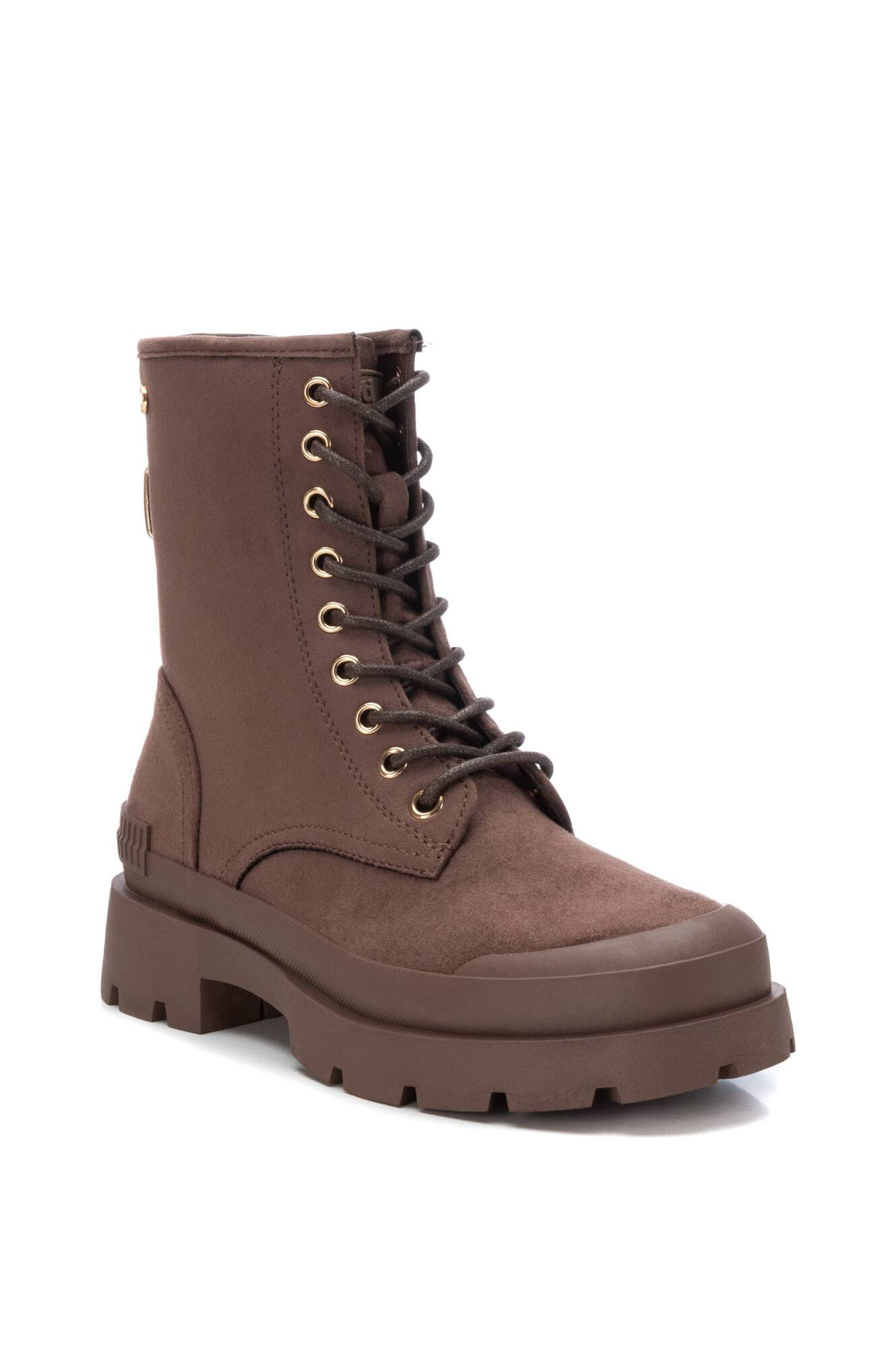 Botas de camurça femininas até o tornozelo