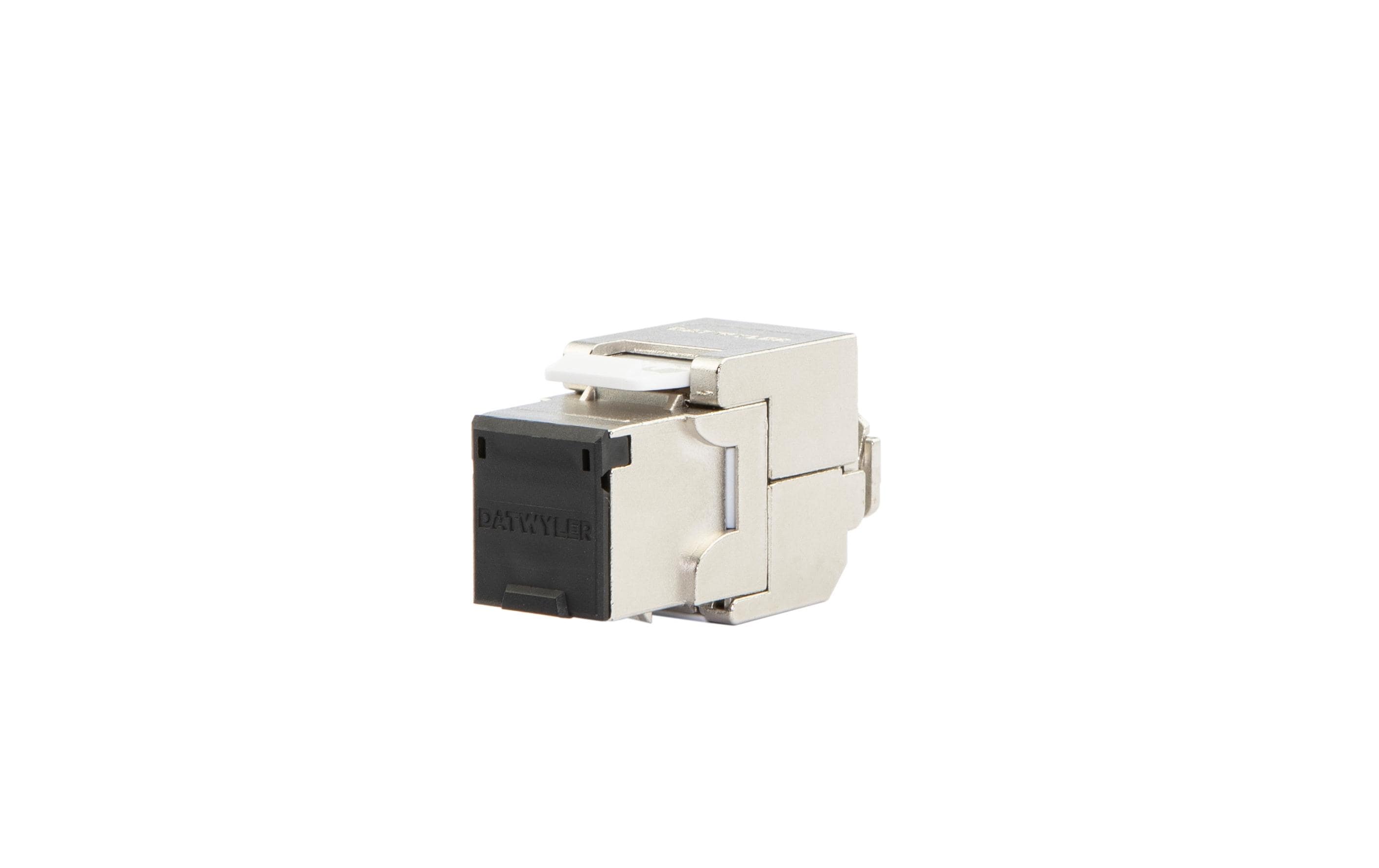 Keystone-Modul KS-T Plus 1/8 tool-less Cat.6A (IEC) 1 StückRJ45-Modul KS-T Plus 1/8 toolless Cat.6A (IEC) geschirmt mit Staubschutzklappe