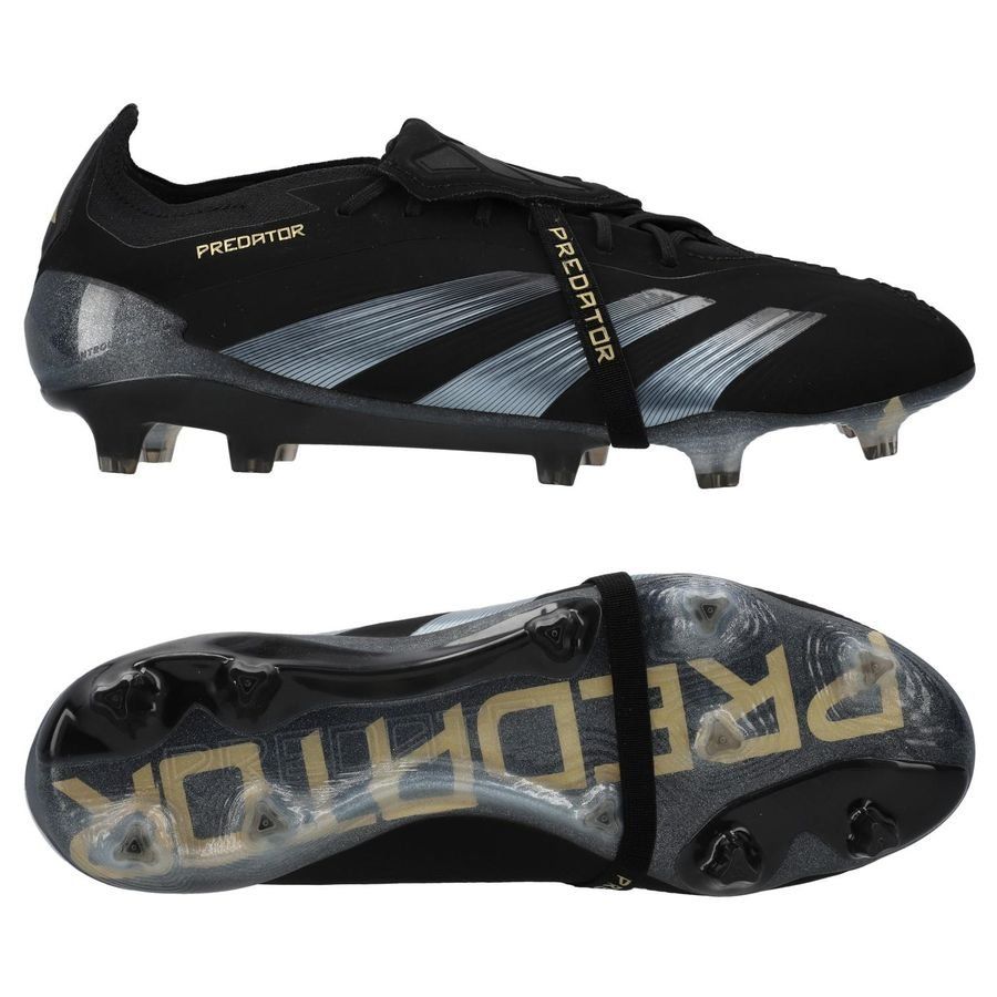 adidas Predator Elite Fold-over Tongue FG Dark Spark - Noir/Gris/Doré