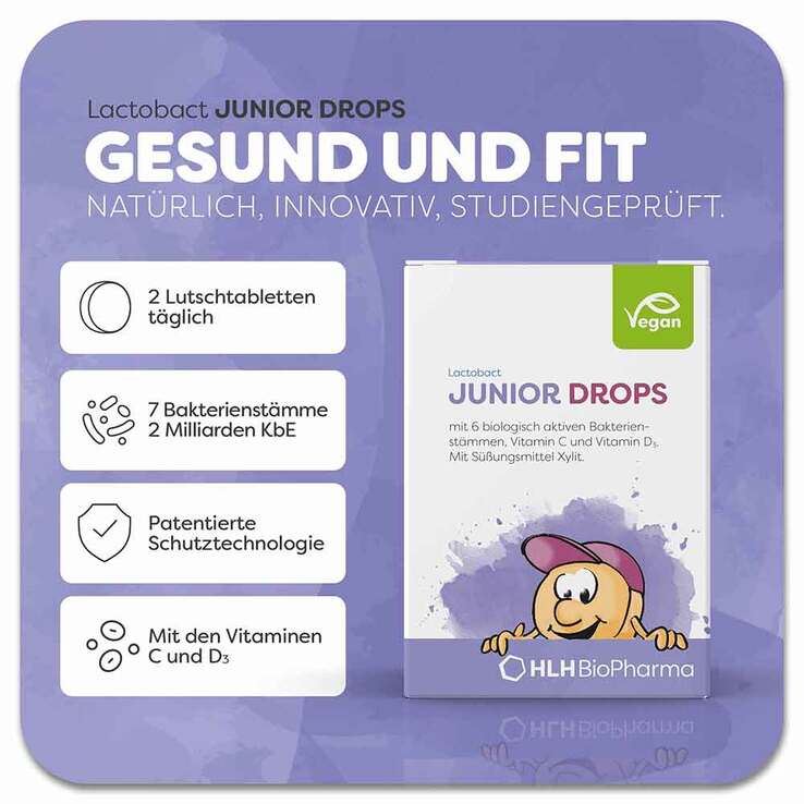 Lactobact Junior Drops Lutschtabletten, 180 St