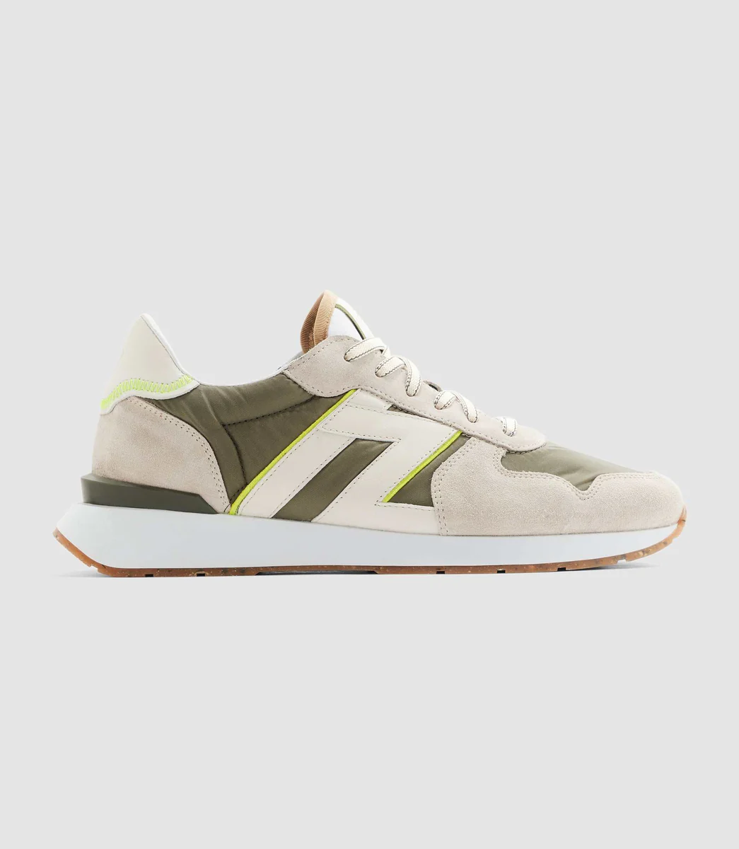Sneakers taupe et kaki 