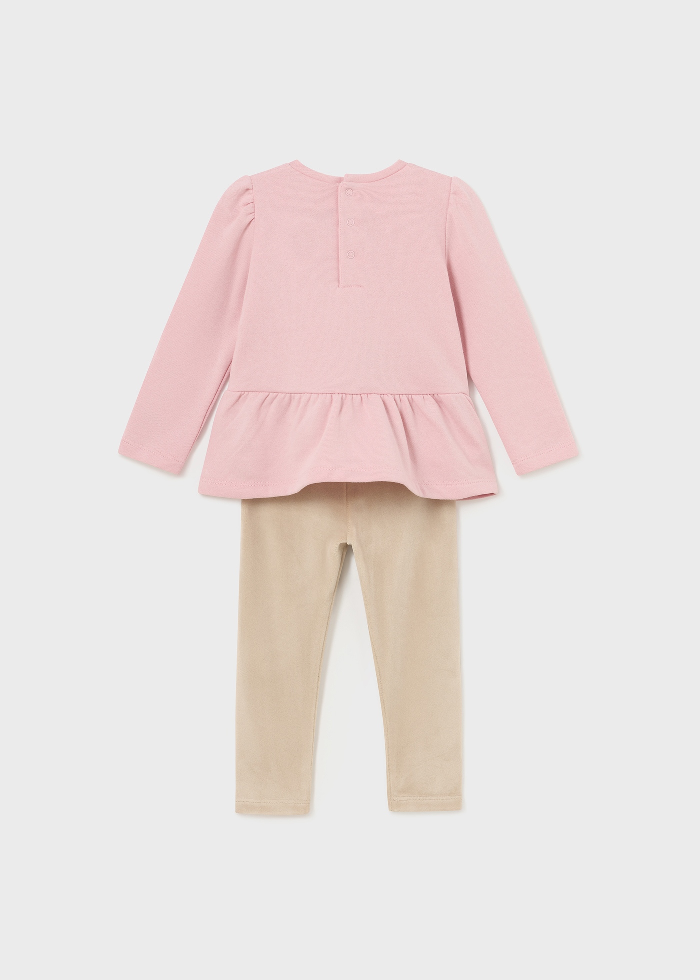 Conjunto de duas peças de leggings de veludo para bebê