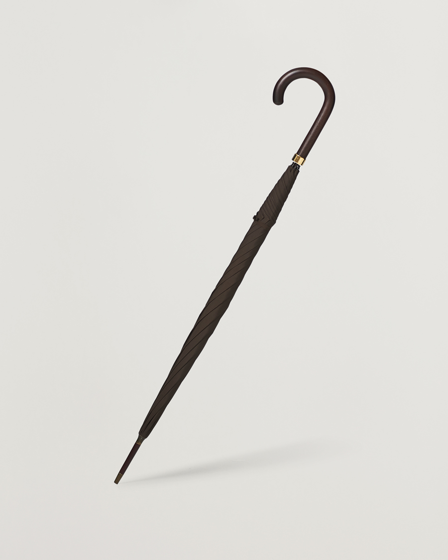 Fox Umbrellas Polished Hardwood Umbrella Brown