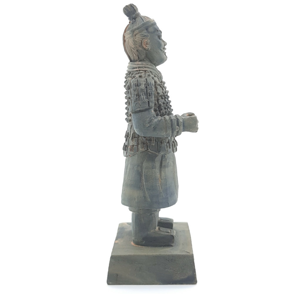 Statuette guerrier chinois qin 1 l, hauteur 14 cm, décoration aquarium