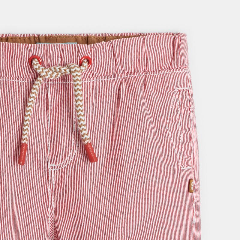 Pantalon modulable rayé orange bébé garçon Orange