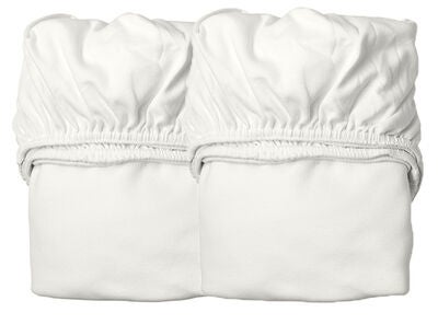 Leander Stretchlaken 2-pack 60x115, Snow