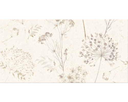 Fanti crème INSERTO aardewerk decorset bestaande uit 2 tegels, elk 29,8 x 59,8 cm, satijnen afwerking (lappato), gerectificeerd