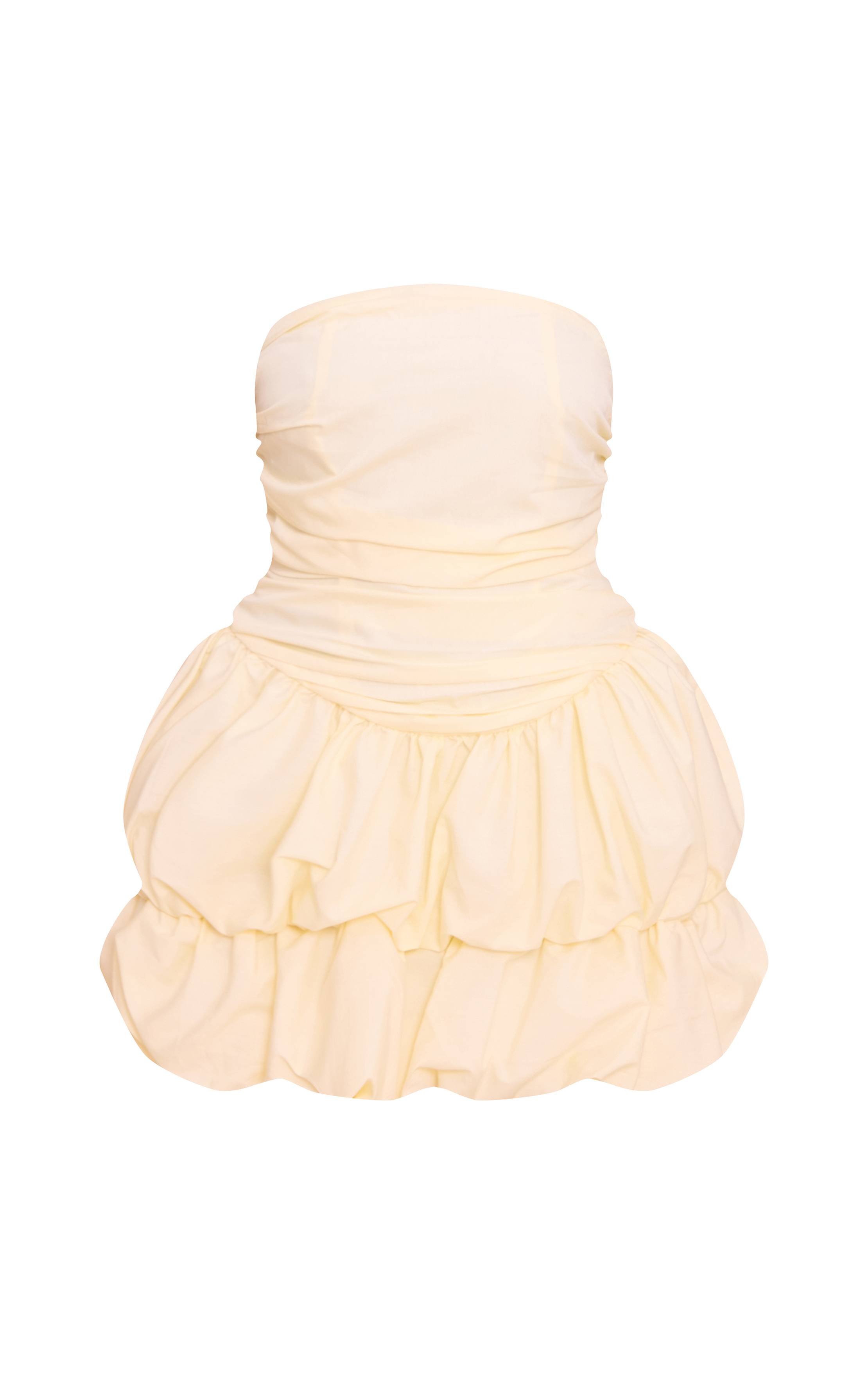 Citron Robe Mini Bouffante Bustier Froncée