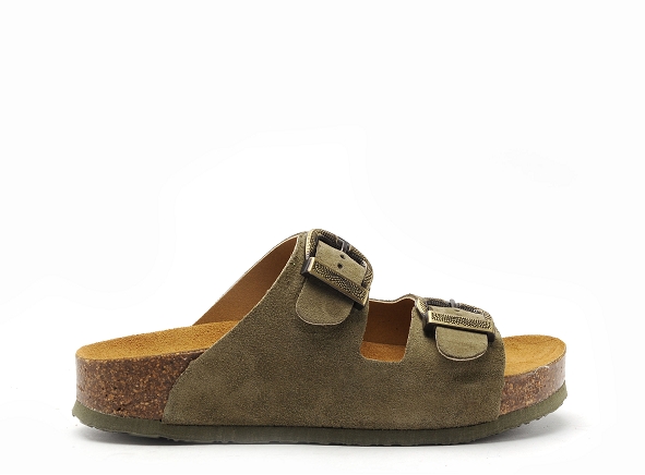 Plakton mules et sabots plats femme cp beta ouest 340010 kaki