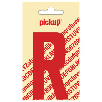 Pickup plakletter R rood glans 90 mm