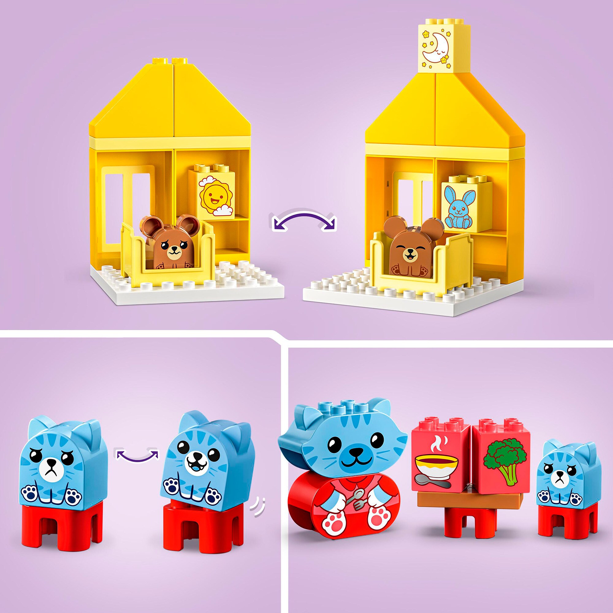 LEGO Konstruktionsspielzeug DUPLO Alltagsroutinen: Essen & Schlafenszeit