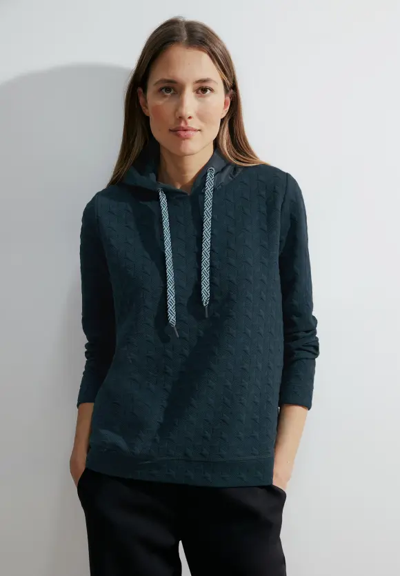 Sweatshirt mit Struktur - strong petrol blue