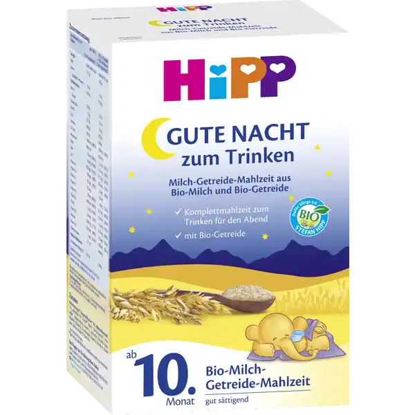 Bio Gute-Nacht Milch-Getreide-Mahlzeit