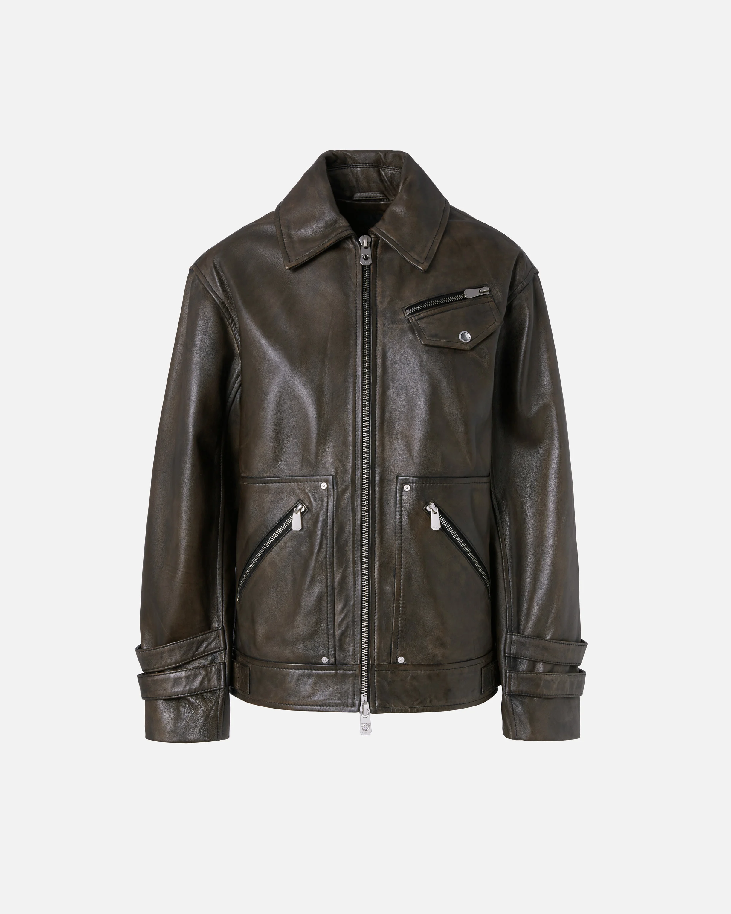 Blouson effet vieilli | Noir
