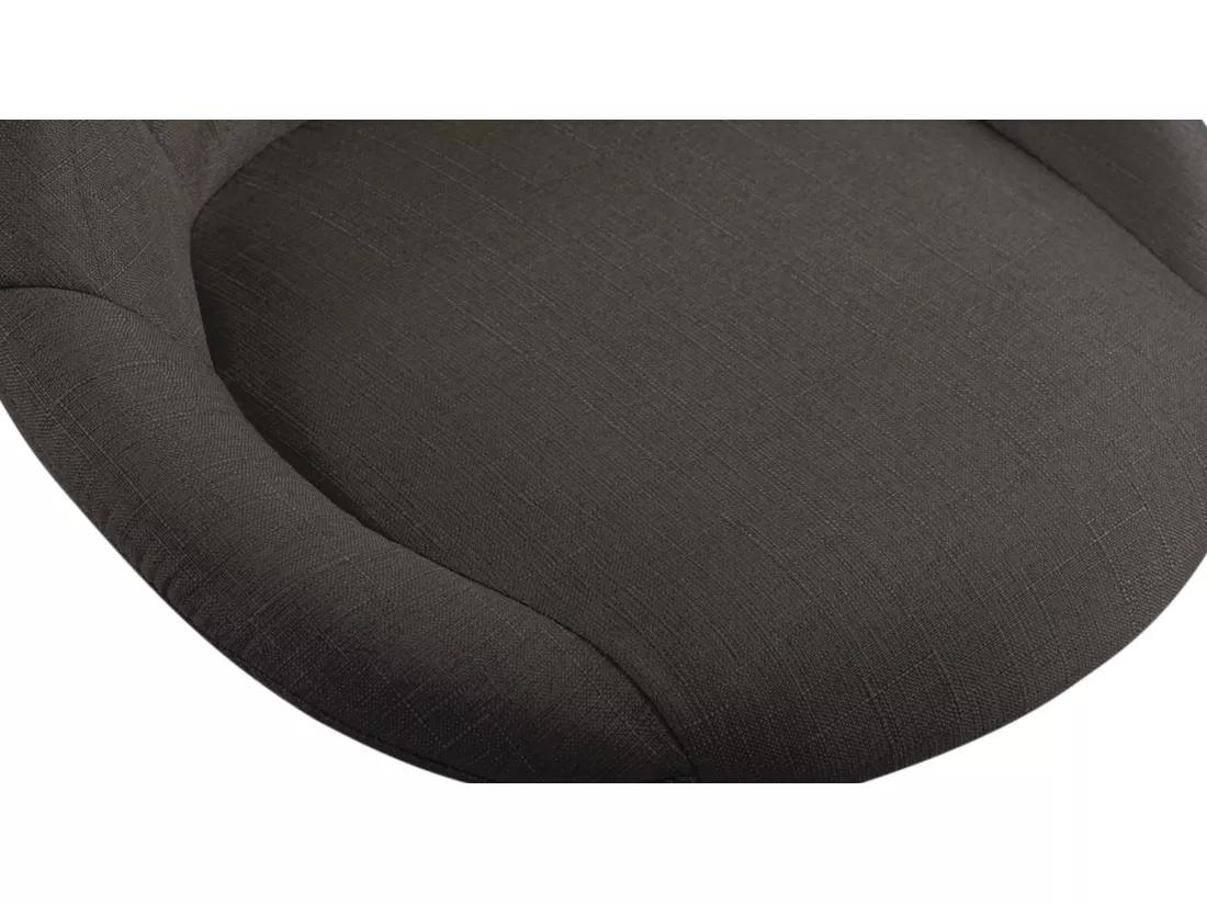 Tabouret de bureau - Tissu - Gris foncé - Lazio