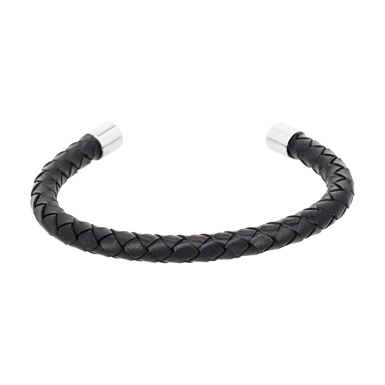 Jacobson Bracelet Odo en Acier & Cuir noir