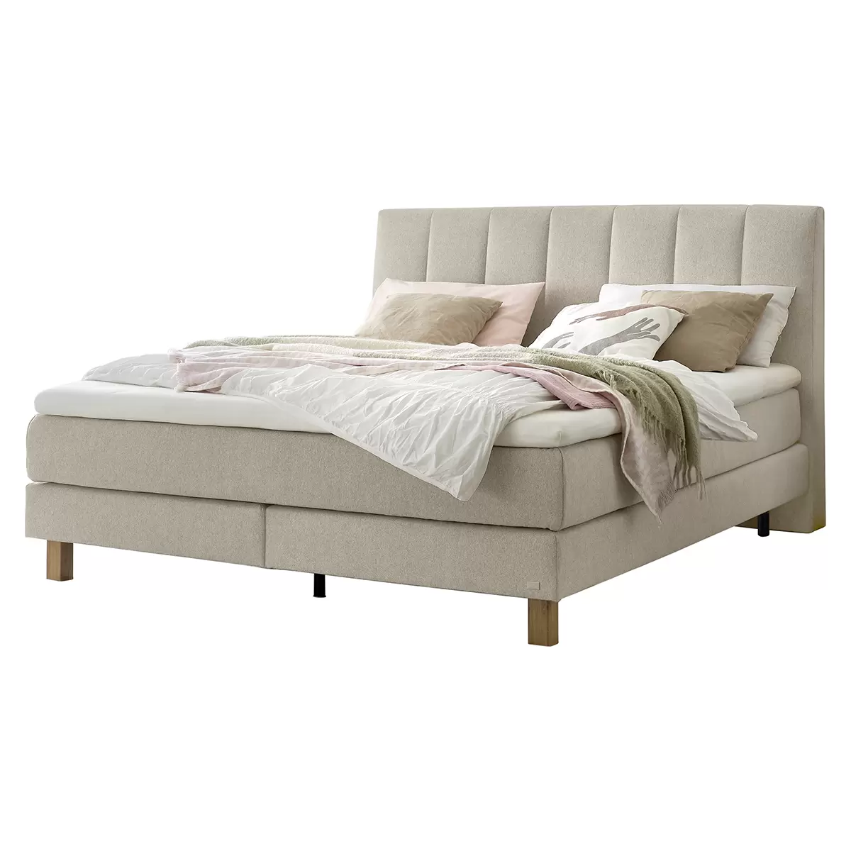 Boxspringbett Reina 180x200 Beige