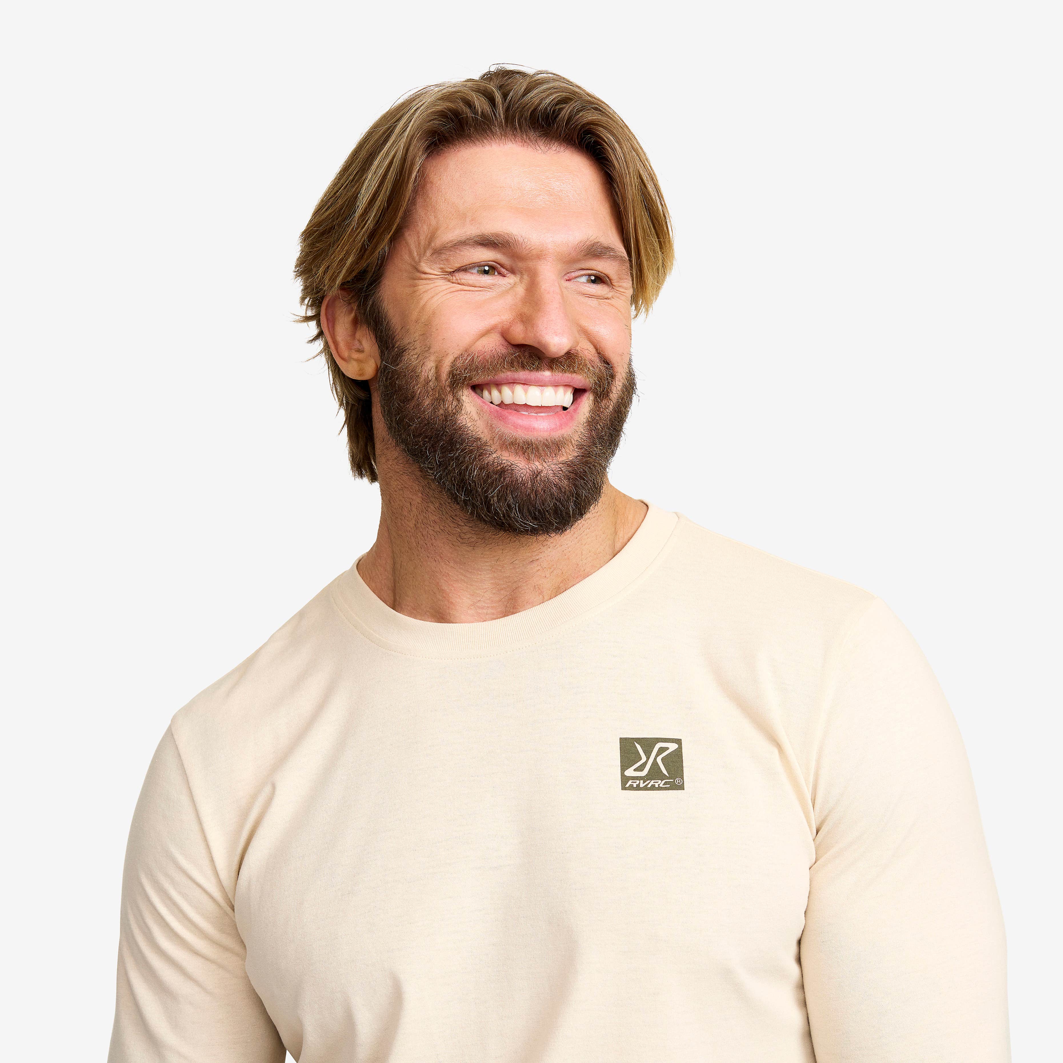 Easy Long-sleeved T-shirt Herre Oatmeal