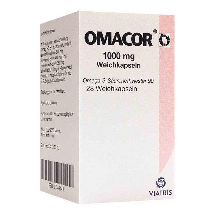 Omacor 1000 mg Weichkapseln, 28 St