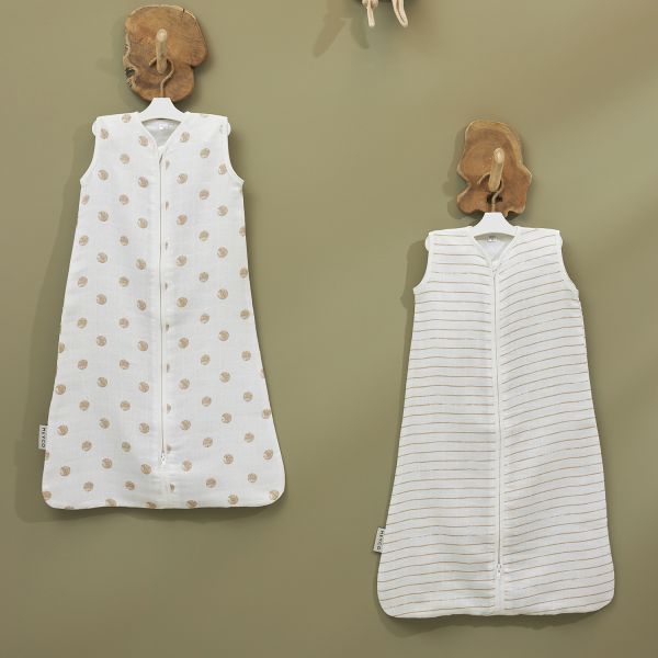 Meyco Baby Hydrofiele Slaapzak  – 90 cm – Dot Sand