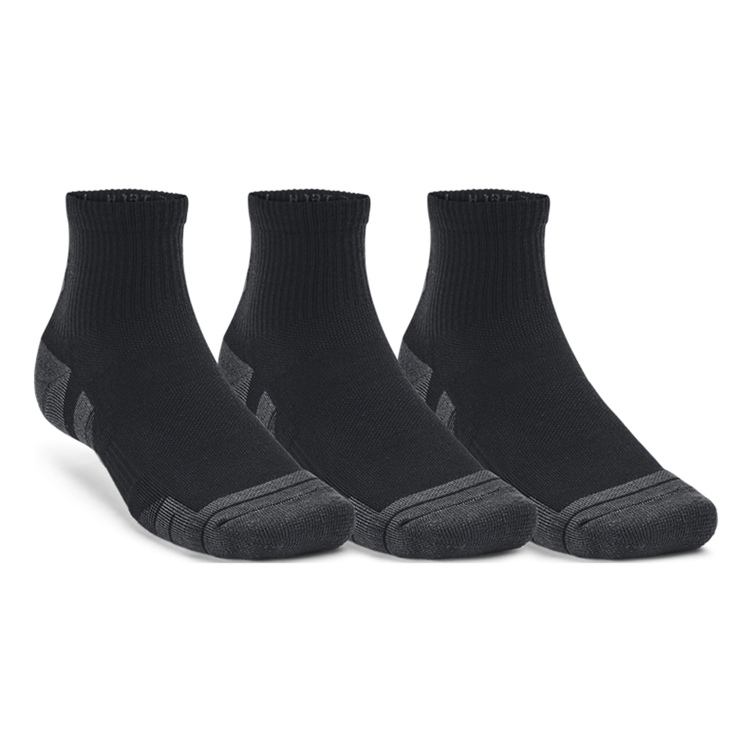 Under Armour Performance Tech Quarter Chaussettes De Tennis Pack De 3 - Noir