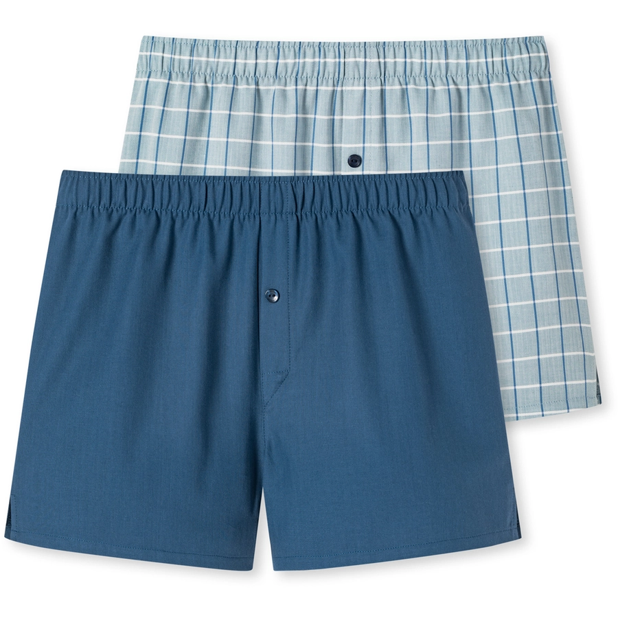 Schiesser Boxer Webboxer Nachtblau, weiß