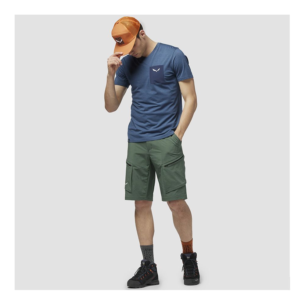 Salewa PUEZ DURASTRETCH - Short Homme dark olive