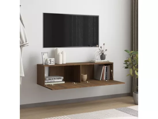 Armoire murale TV Chêne marron 120x30x30 cm Bois d'ingénierie