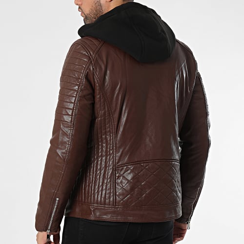 Veste Biker Bordeaux