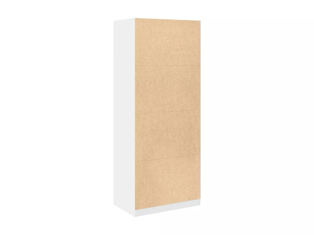 Garde-robe blanc 80x50x200 cm bois d'ingénierie