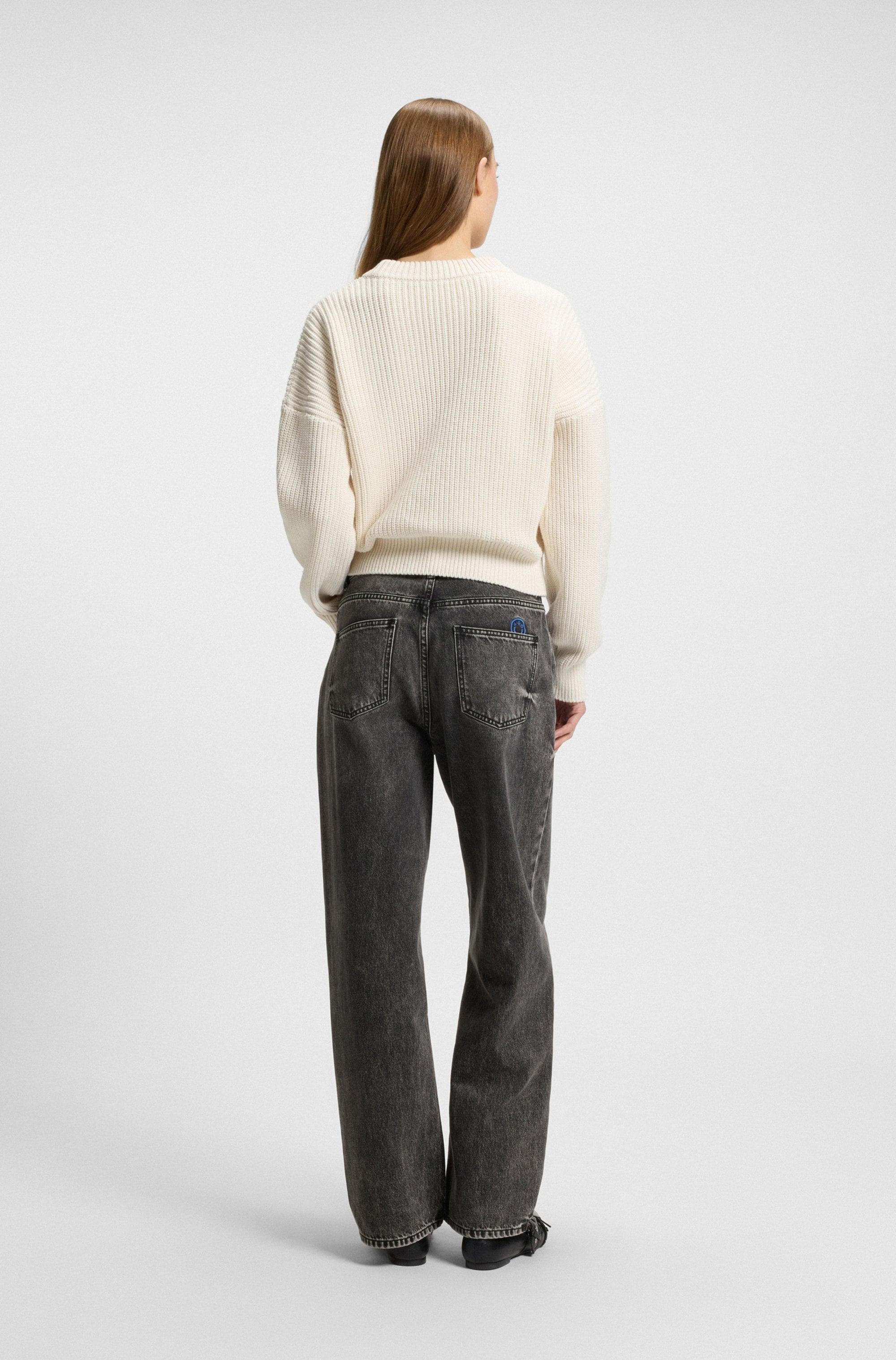 HUGO Blue 5-Pocket-Jeans »Leni« Low Rise im Relaxed Fit