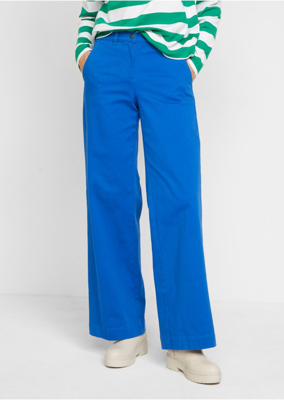 Pantalon twill large en coton