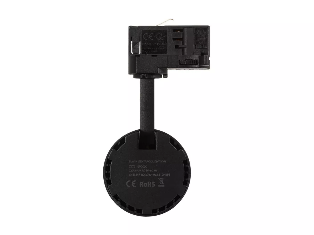 Spot LED sur Rail Triphasé 30W Bertha LIFUD Noir 6000K Blanc froid
