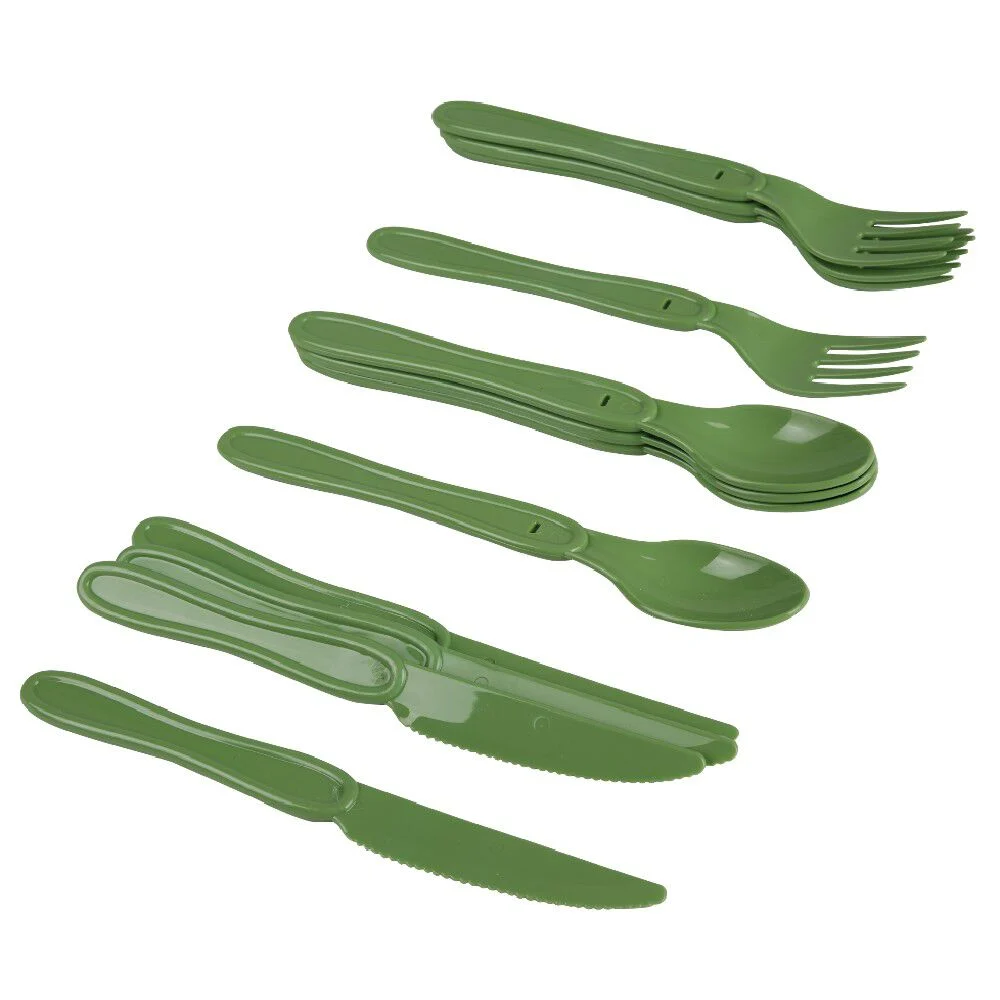 Couvert en plastique couleur unie x 12