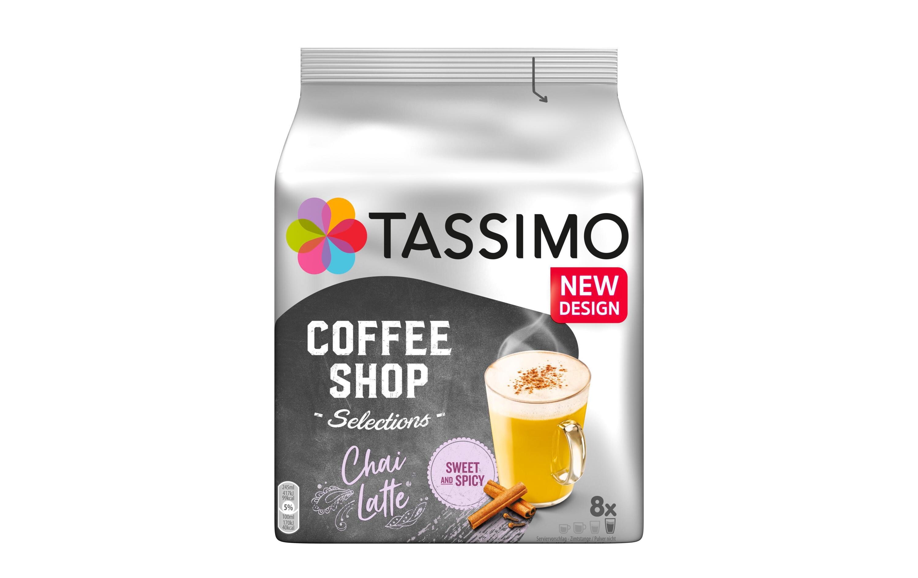 Kaffeekapseln T DISC Chai Latte 8 PortionenTeezubereitung mit Milch T Discs