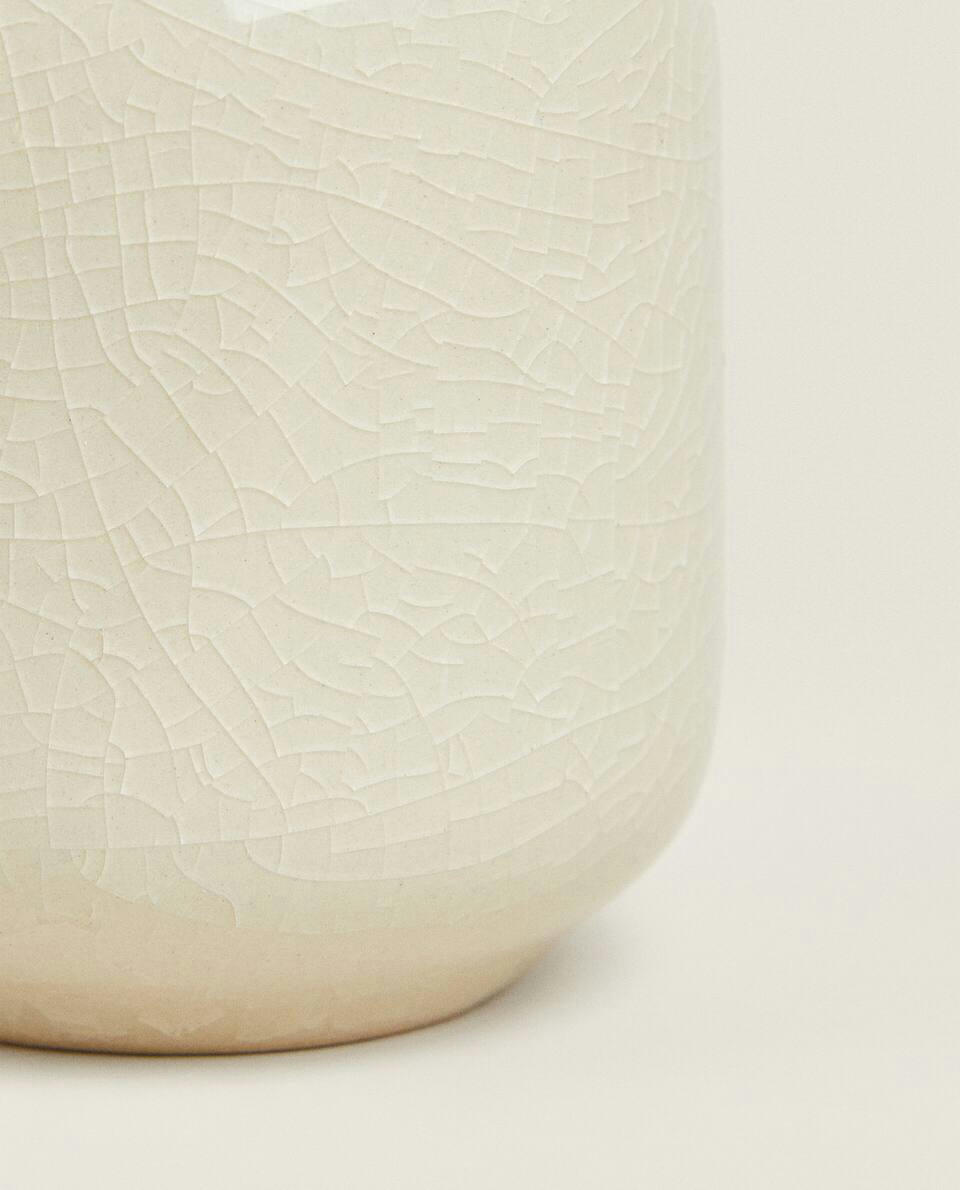 VASO DE CERÂMICA COM CRAQUELAMENTO