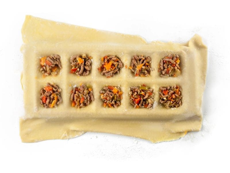 Ibili Ravioliform   Rollstab quadratisch 30 x 12 cm Eckig Ideal für hausgemachte Ravioli